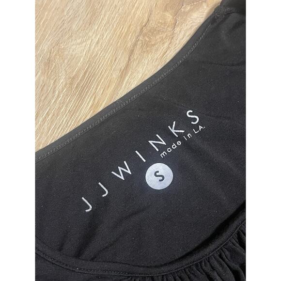 JJ Winks Full Moon Top Pleated Long Sleeve Built-in Bra Ribbed Cuff Small $138 - Picture 8 of 11